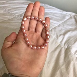 Real Pink Pearl Bracelet